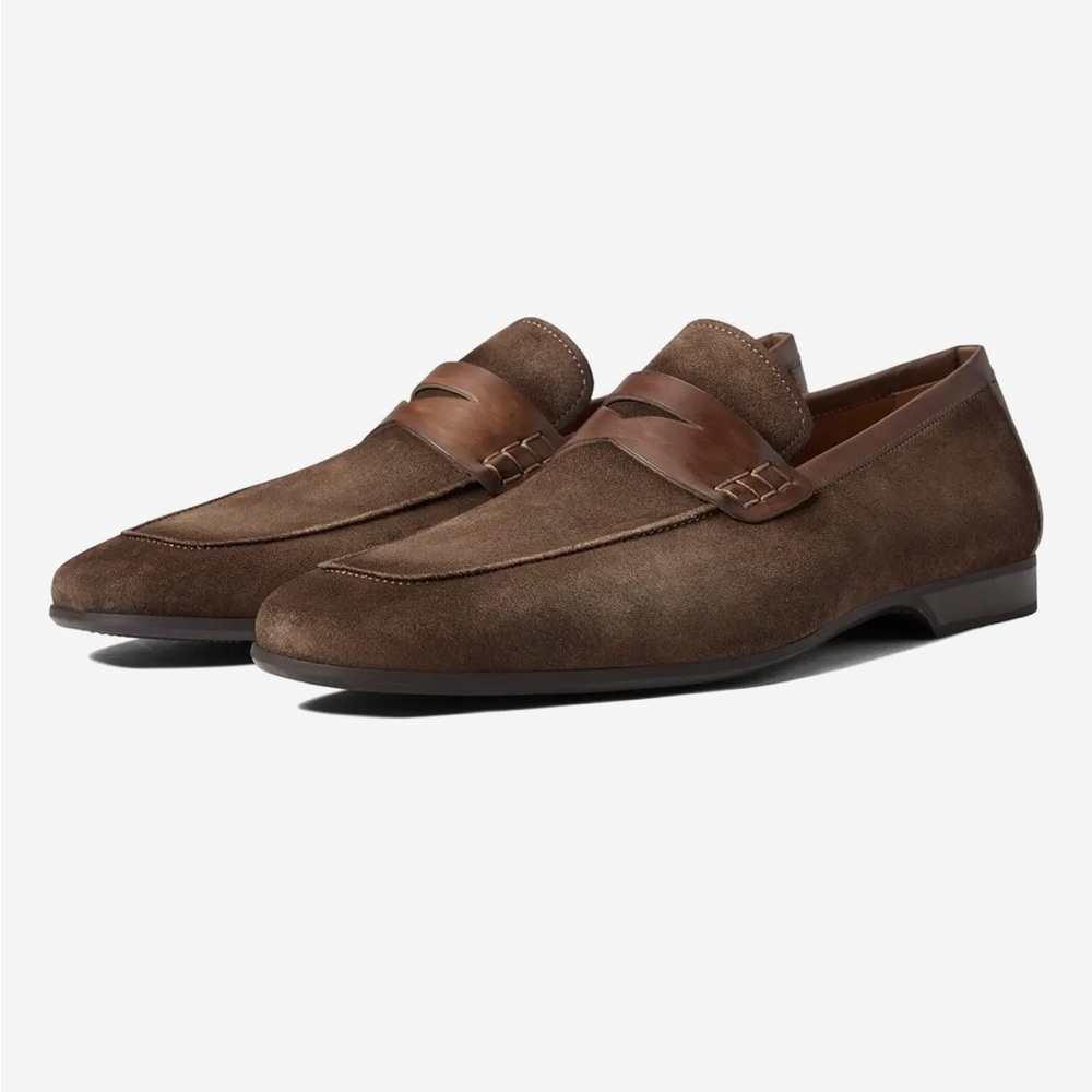 MENS MAGNANNI SHOES- Torba Suede-Ramiro II. Loafers- Size: 8.5